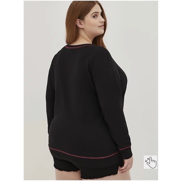 NWT TORRID Drop Shoulder Sweatshirt Soft Fleece Size 2X - Picture 2 of 8